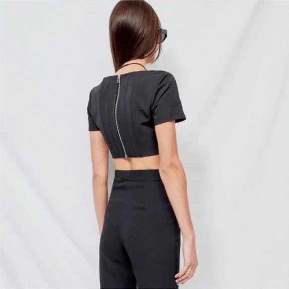 STAUD Peony Black Crop Top Boning - Picture 3 of 8